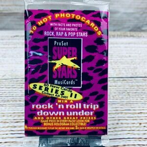 ProSet Super Stars MusicCards Series II Sealed‎ Pack 1991 Rock Rap Pop